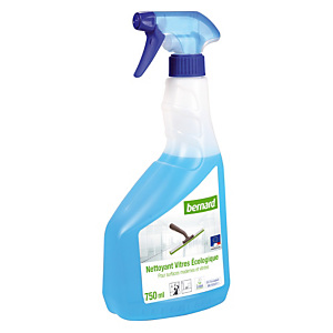 Nettoyant professionnel écologique pour vitres et surfaces Bernard, vaporisateur de 750 ml. Nettoyant professionnel écologique pour vitres et surfaces Bernard, vaporisateur de 750 ml.
