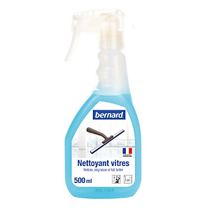Nettoyant professionnel pour vitres Bernard, vaporisateur de 500 ml Nettoyant professionnel pour vitres Bernard, vaporisateur de 500 ml