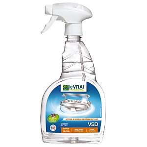 Nettoyant professionnel pour vitres et surfaces HACCP Le Vrai VSD, pulvérisateur de 750 ml Nettoyant professionnel pour vitres et surfaces HACCP Le Vrai VSD, pulvérisateur de 750 ml