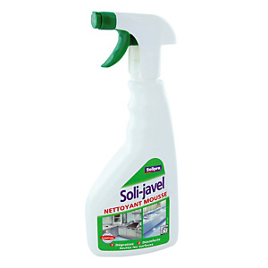 Nettoyant sanitaires avec javel Soli-javel mousse Solipro, vaporisateur 500 ml Nettoyant sanitaires avec javel Soli-javel mousse Solipro, vaporisateur 500 ml
