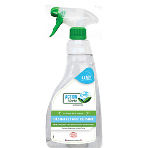 Nettoyant désinfectant cuisine écologique HACCP Action Verte, vaporisateur de 750 ml Nettoyant désinfectant cuisine écologique HACCP Action Verte, vaporisateur de 750 ml