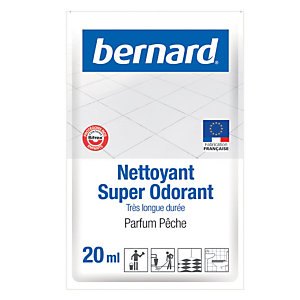 Nettoyant surodorant Bernard pêche 20 ml, lot de 250 doses