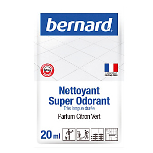 Nettoyant surodorant Bernard Super Odorant citron vert 250 doses de 20 ml Nettoyant surodorant Bernard Super Odorant citron vert 250 doses de 20 ml