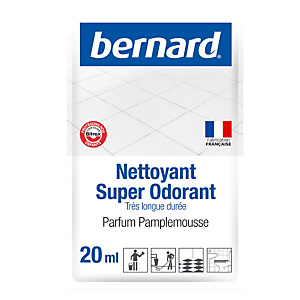 Nettoyant surodorant Bernard Super Odorant pamplemousse 250 doses de 20 ml Nettoyant surodorant Bernard Super Odorant pamplemousse 250 doses de 20 ml