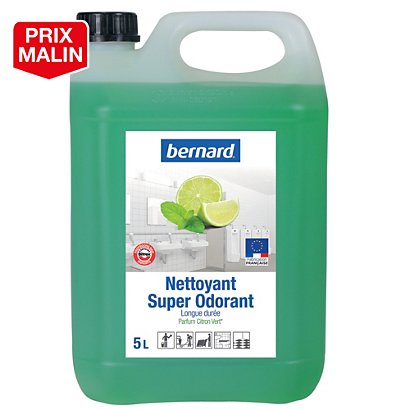Nettoyant surodorant avec Bitrex à pH neutre Bernard citron vert 5 L - 1