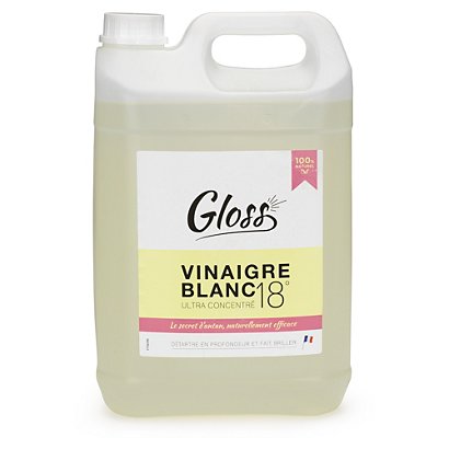 Gloss vinaigre blanc ultra concentré 18° 5l - Mr.Bricolage