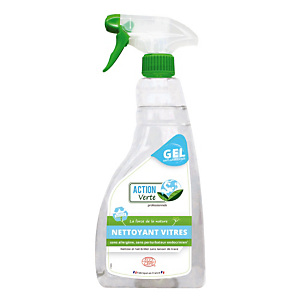 Nettoyant vitres et surfaces écologique en gel Action Verte, vaporisateur de 750 ml Nettoyant vitres et surfaces écologique en gel Action Verte, vaporisateur de 750 ml