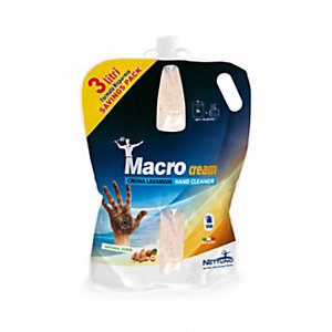 NETTUNO Ricarica Crema lavamani con microgranuli vegetali MacroCream, 3000 ml