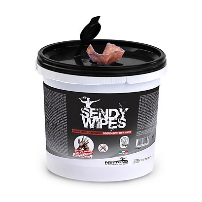 NETTUNO Salviette lamavami umidificanti Sendy Wipes, Extra forti e senza risciacquo, 27 x 26 cm (confezione 100 pezzi)