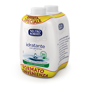 NEUTRO ROBERTS Ricarica per Sapone Liquido Idratante con glicerina, 2 Flaconi da 200 ml (confezione 2 pezzi)