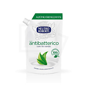 NEUTRO ROBERTS Sapone Liquido Antibatterico con Tè Verde, Ecoricarica 400 ml