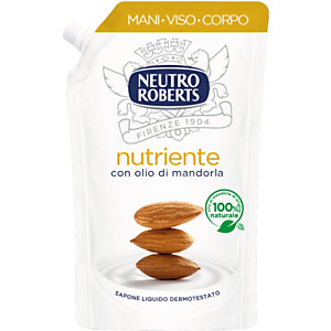 NEUTRO ROBERTS Sapone Liquido Nutriente con Olio di Mandorla, Ecoricarica 400 ml