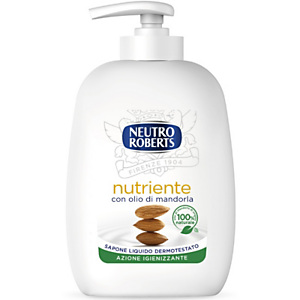 NEUTRO ROBERTS Sapone Liquido Nutriente con Olio di Mandorla, Flacone con erogatore 200 ml