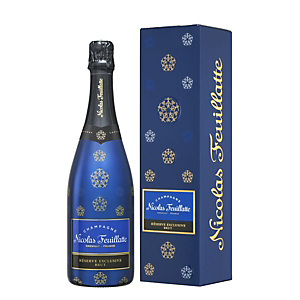 Nicolas Feuillatte - Champagne Brut Réserve Exclusive - Bouteille de 75cl avec coffret cadeau Nicolas Feuillatte - Champagne Brut Réserve Exclusive - Bouteille de 75cl avec coffret cadeau