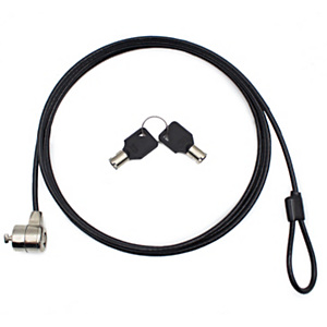 Nilox Cable de seguridad con doble llave, negro