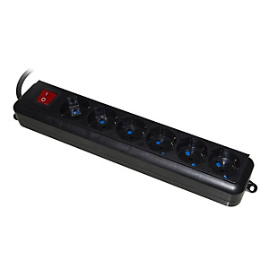 NILOX, Multiprese, Multipresa 6 prese ita/schuko nera, LKMP06N NILOX, Multiprese, Multipresa 6 prese ita/schuko nera, LKMP06N