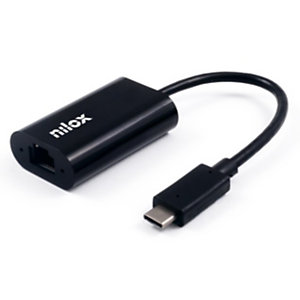 Nilox NXADAP06 Adaptador de red USB-C a Gigabit,  negro