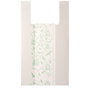 NO BRAND Shoppers Midi - 28 x 50 cm - mater-bi - bianco - scatola 500 pezzi NO BRAND Shoppers Midi - 28 x 50 cm - mater-bi - bianco - scatola 500 pezzi
