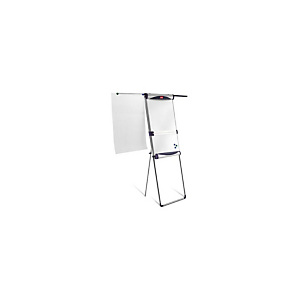 Nobo Classic Lavagna portablocco con cavalletto, Superficie magnetica cancellabile a secco, Cornice grigia, 700 x 1900 x 700 mm<BR> Nobo Classic Lavagna portablocco con cavalletto, Superficie magnetica cancellabile a secco, Cornice grigia, 700 x 1900 x 700 mm<BR>