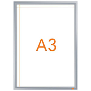 NOBO Cornice per poster da parete Impression Pro, Formato A3, Cornice in alluminio anodizzato, Bianco