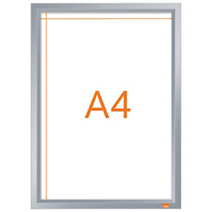 NOBO Cornice per poster da parete Impression Pro, Formato A4, Cornice in alluminio anodizzato, Bianco