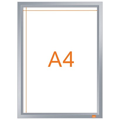 NOBO Cornice per poster da parete Impression Pro, Formato A4, Cornice in alluminio anodizzato, Bianco - 1