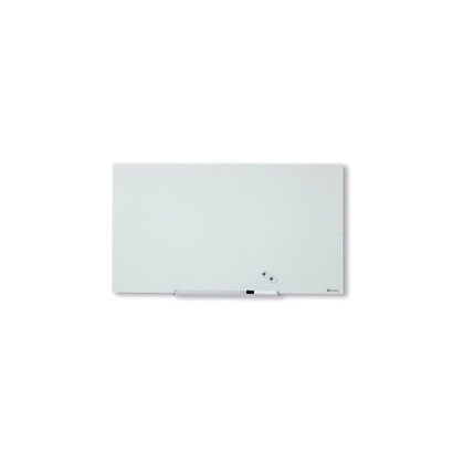 NOBO Diamond whiteboard met wandbevestiging, magnetisch, glazen oppervlak, 993 x 559 mm, helderwit - 1