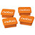 Nobo Magneti in plastica per lavagna, Arancione, 18 x 22 mm (confezione 4 pezzi) - 2