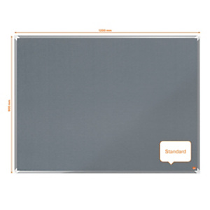NOBO Pannello in feltro Premium Plus, 120 x 90 cm, Cornice in alluminio, Grigio NOBO Pannello in feltro Premium Plus, 120 x 90 cm, Cornice in alluminio, Grigio