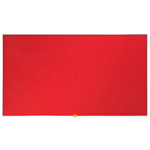 Nobo Tablón de fieltro, formato panorámico, marco de aluminio, 1229 x 698 mm, rojo Nobo Tablón de fieltro, formato panorámico, marco de aluminio, 1229 x 698 mm, rojo