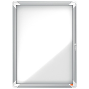 Nobo Vitrina de exterior con puerta batiente y fondo metálico 4 hojas A4 Nobo Vitrina de exterior con puerta batiente y fondo metálico 4 hojas A4
