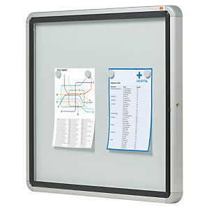 Nobo Vitrina de exterior con puerta batiente y fondo metálico 6 hojas A4 Nobo Vitrina de exterior con puerta batiente y fondo metálico 6 hojas A4