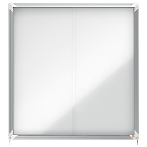 Nobo Vitrina de interior con puertas correderas y fondo metálico 12 hojas A4 Nobo Vitrina de interior con puertas correderas y fondo metálico 12 hojas A4