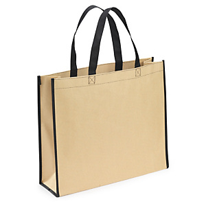 Non-Woven Tragetasche in Kraftpapieroptik - RESTPOSTEN Non-Woven Tragetasche in Kraftpapieroptik - RESTPOSTEN