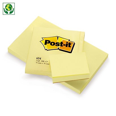 Notas reposicionáveis amarelas Post-it