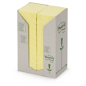 Notes papier recyclé jaune 38 x 51 mm Post-it®