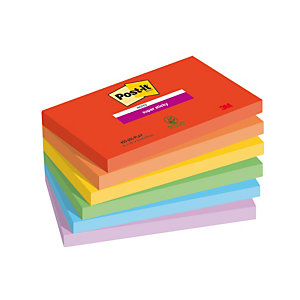 Notes repositionnables Collection Playful Post-it, 12 blocs 76 x 127 mm