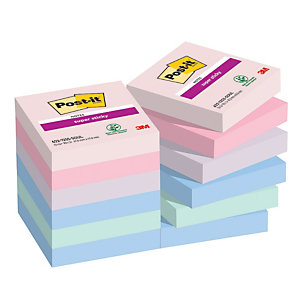 Notes repositionnables Collection Soulful Post-it, 12 blocs 47,6 x 47,6 mm