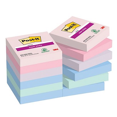Notes repositionnables Collection Soulful Post-it, 12 blocs 47,6 x 47,6 mm - 1