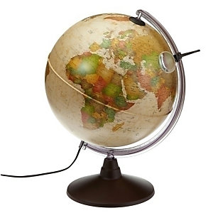 NOVA RICO Marco Polo Esfera mapa Físico y Político con Lupa 26 cm.