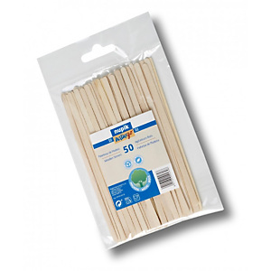 NUPIK Agitador desechable de madera, 14 cm, paquete de 50 NUPIK Agitador desechable de madera, 14 cm, paquete de 50