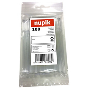 NUPIK Agitador desechable de plástico transparente, 11 cm, paquete de 100 NUPIK Agitador desechable de plástico transparente, 11 cm, paquete de 100