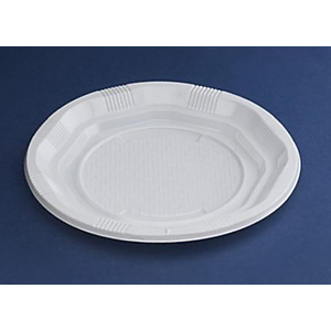 NUPIK Platos de plástico desechables octagonales de poliestireno blancos 205 mm, paquete de 25 NUPIK Platos de plástico desechables octagonales de poliestireno blancos 205 mm, paquete de 25