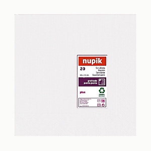 NUPIK Servilletas desechables, 2 capas, 40 cm, blanco NUPIK Servilletas desechables, 2 capas, 40 cm, blanco