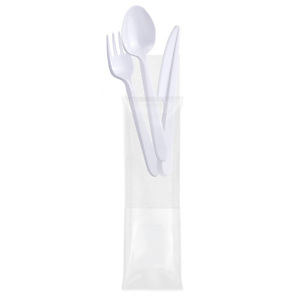 NUPIK Set de cubiertos de plástico, pack de 4 NUPIK Set de cubiertos de plástico, pack de 4