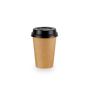 NUPIK Tapa negra para vaso con orificio, paquete de 100 NUPIK Tapa negra para vaso con orificio, paquete de 100