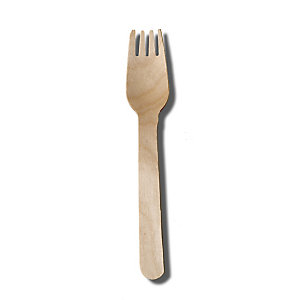 NUPIK Tenedor de madera, 16 cm, 50 unidades