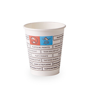 NUPIK Vaso de cartón 220 ml blanco, paquete de 50 NUPIK Vaso de cartón 220 ml blanco, paquete de 50