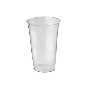 NUPIK Vaso de plástico desechable 330 ml transparente, paquete de 50