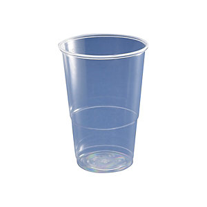 NUPIK Vaso de plástico reciclable 330 ml transparente, paquete de 25